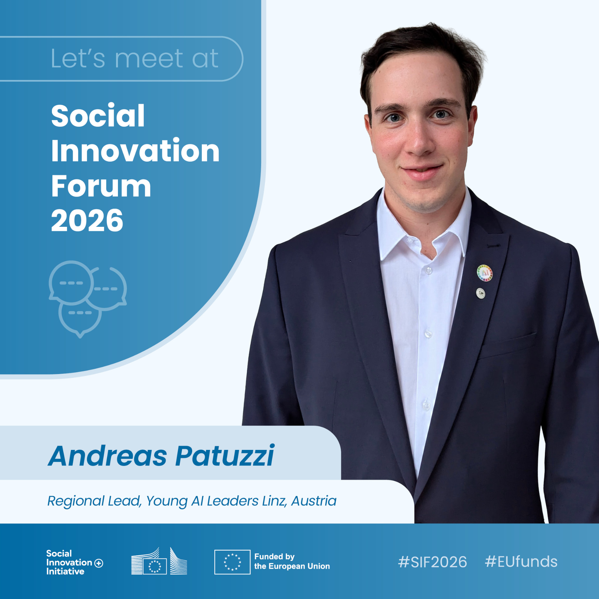 Andreas Patuzzi, Regional Lead, at the Social Innovation Forum 2026.